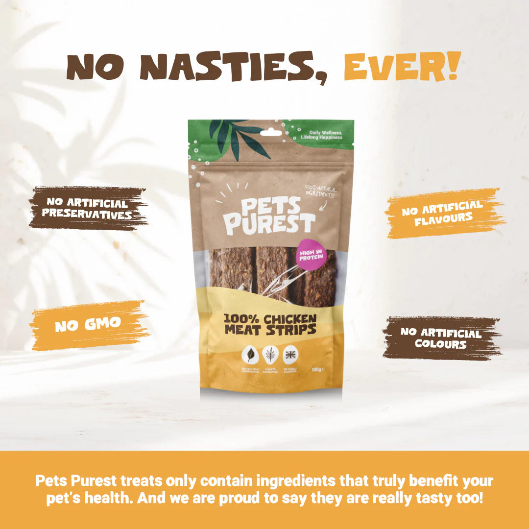 100% Natural Chicken Meat Strips 100g