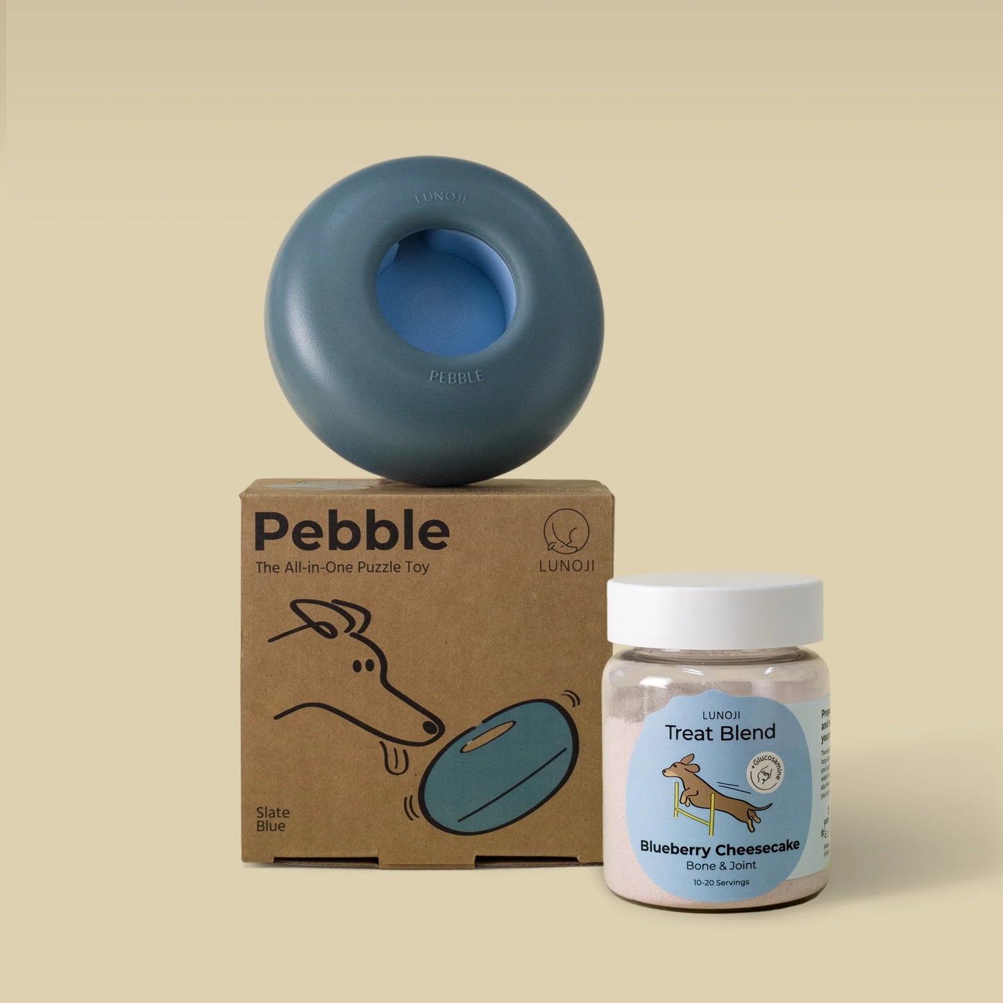 Pebble漏食玩具+狗狗營養雪糕粉
