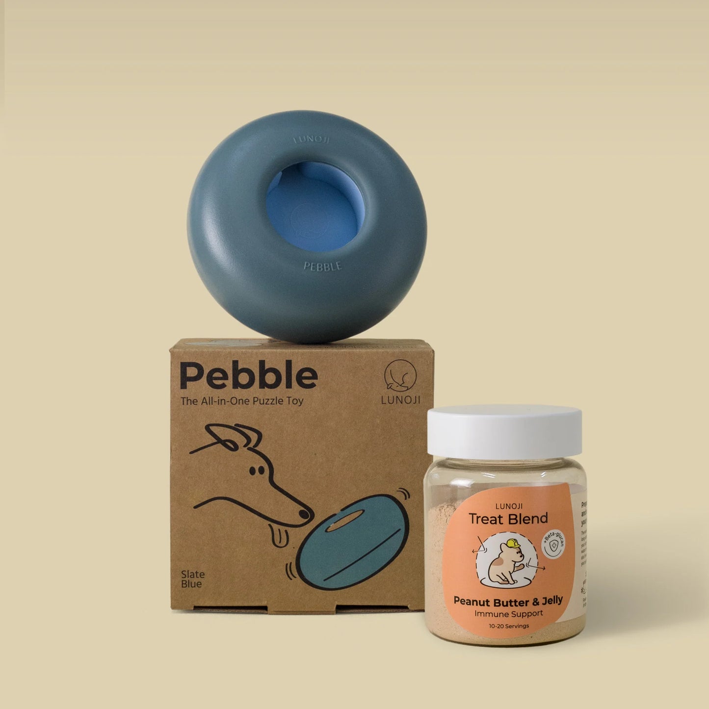 Pebble漏食玩具+狗狗營養雪糕粉
