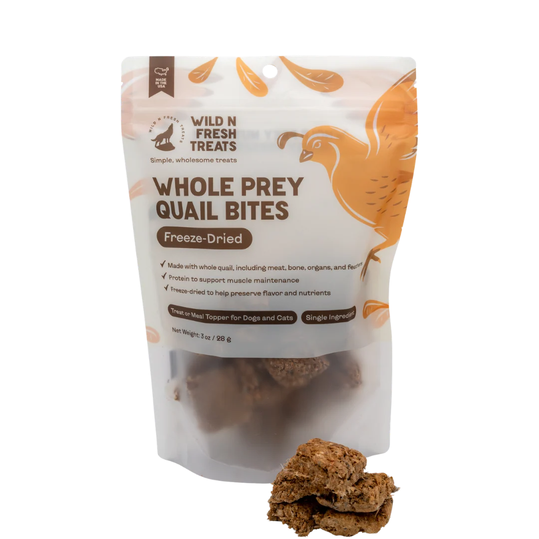 Freeze-Dried Whole Prey Quail Bites 3oz