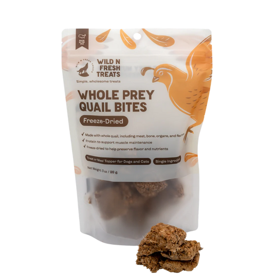 Freeze-Dried Whole Prey Quail Bites 3oz