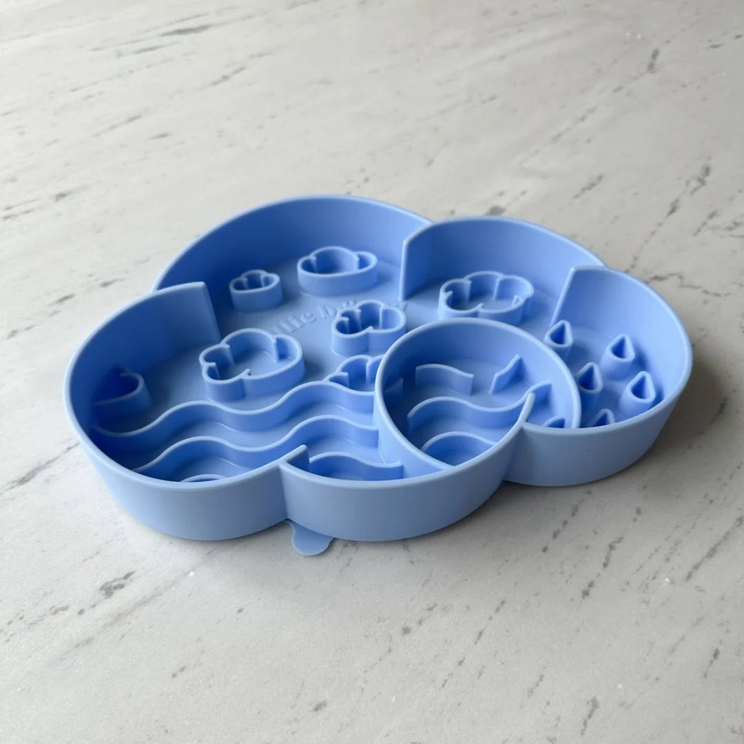 Cloud slow feeder bowl | butterfly pea