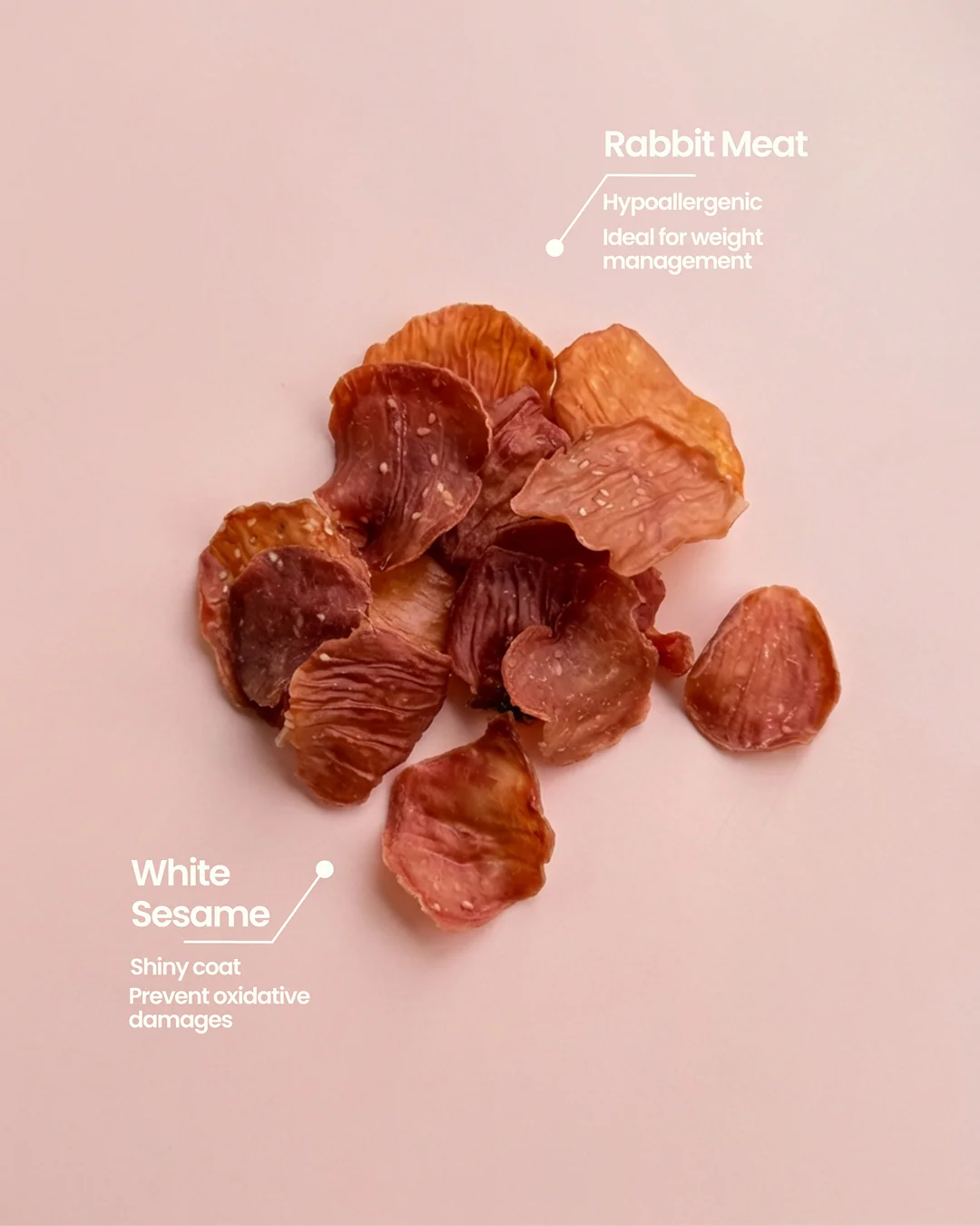 Rabbit white sesame chips 50g