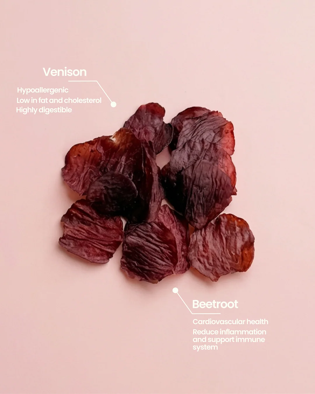 Venison beet root chips 50g