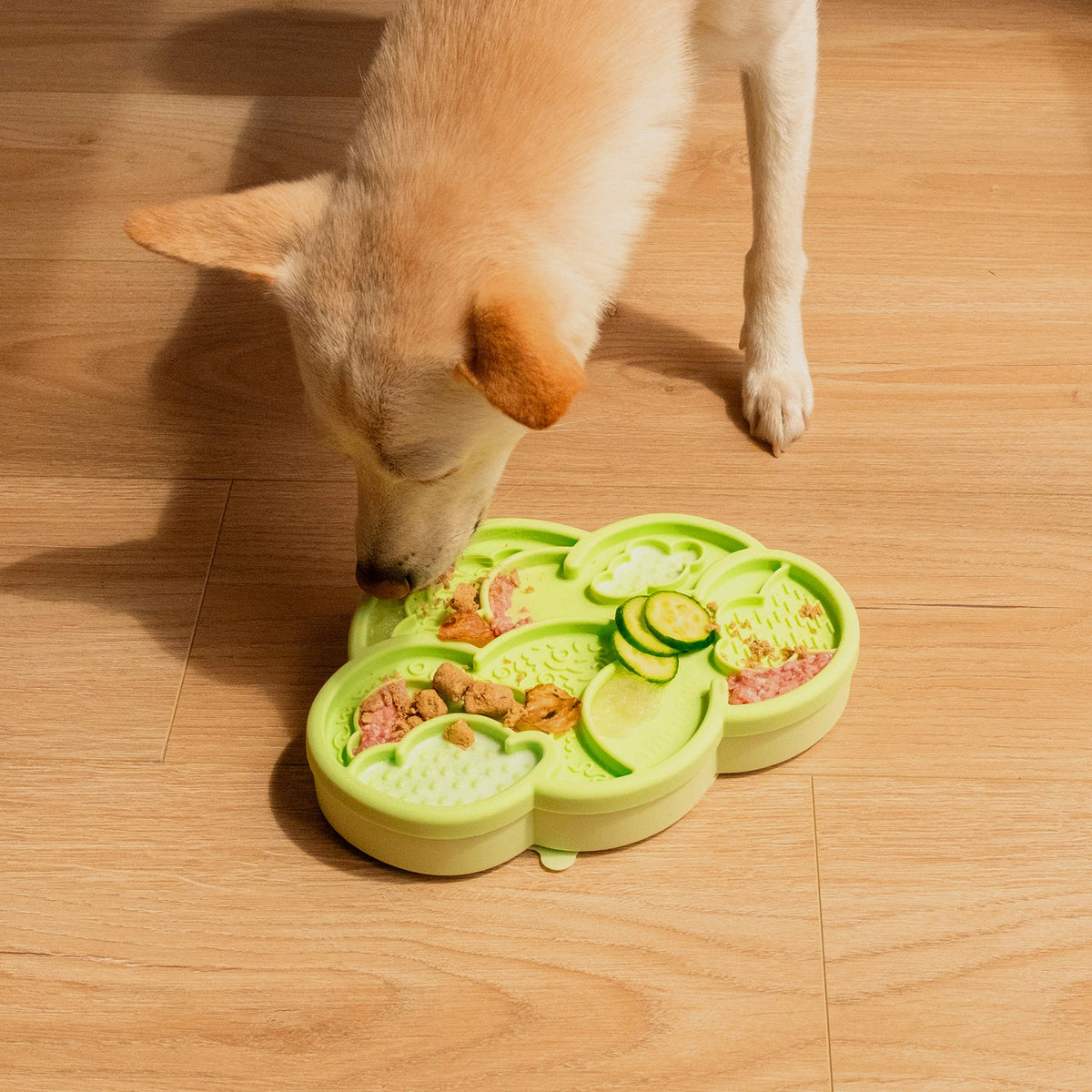Cloud nine lick mat & lid | honeydew