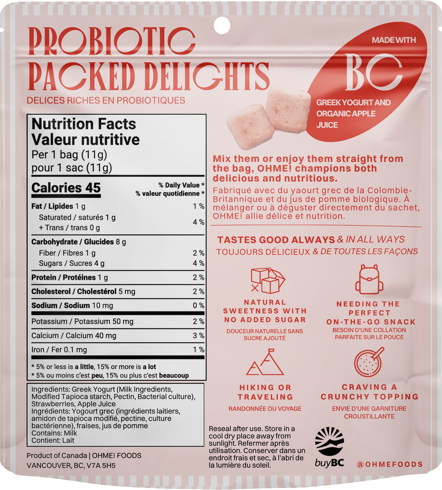 Freeze Dried Strawberry Yogurt Crunch 44g