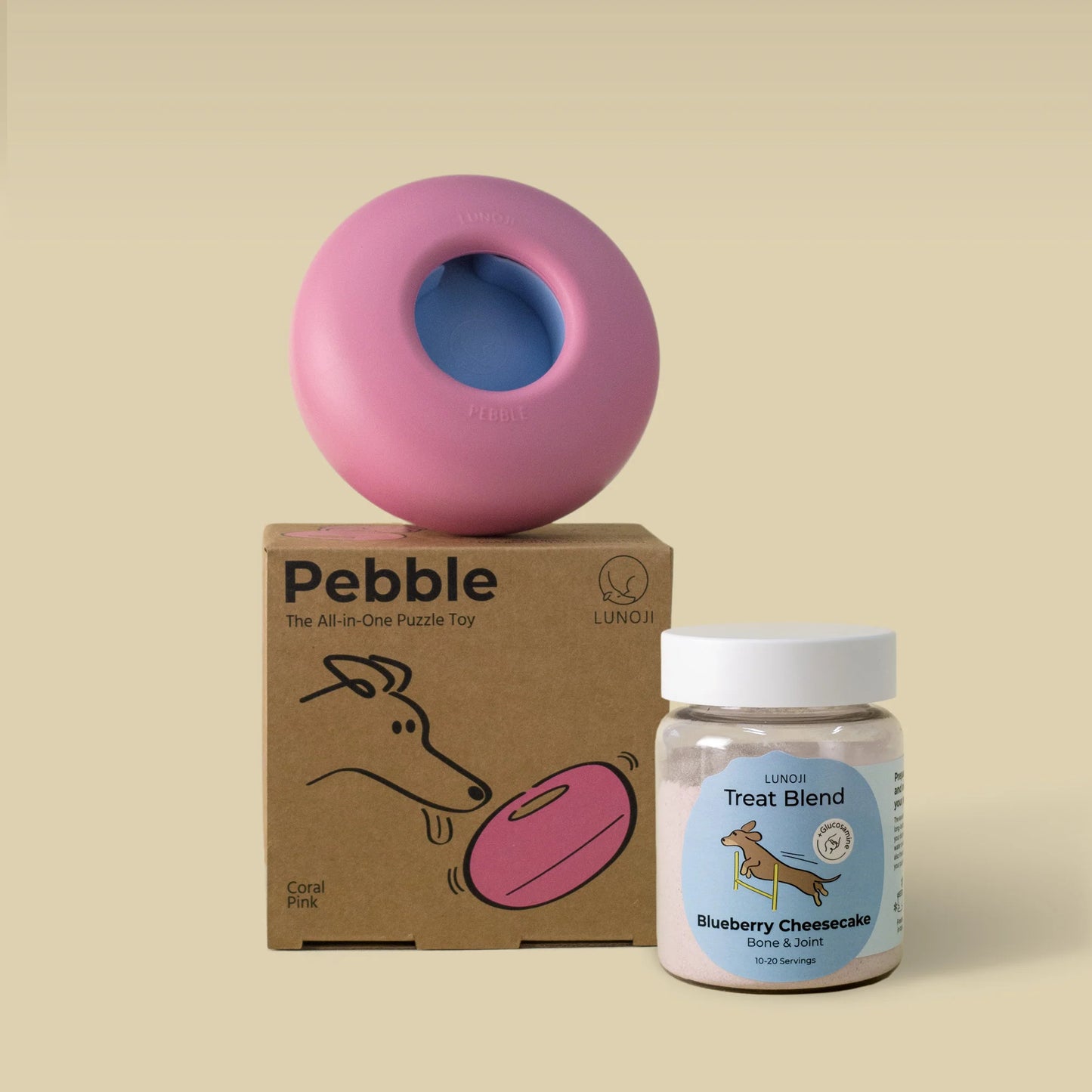 Pebble漏食玩具+狗狗營養雪糕粉