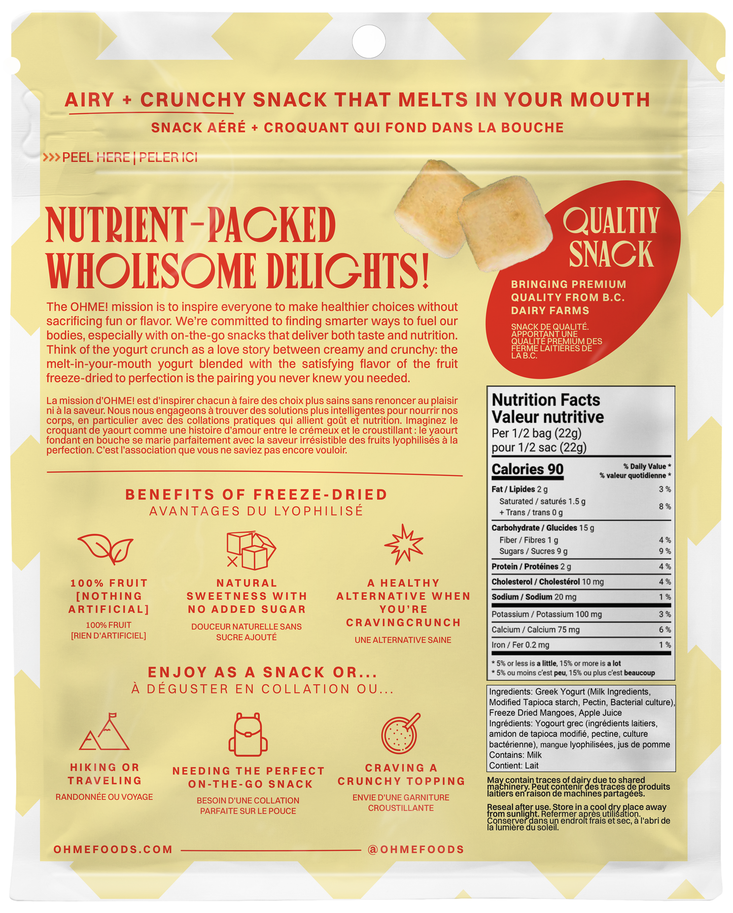 Freeze Dried Mango Yogurt Crunch 44g