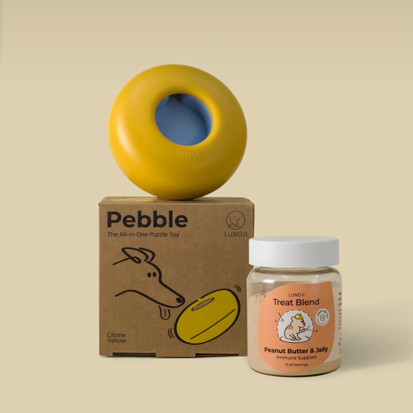 Pebble漏食玩具+狗狗營養雪糕粉
