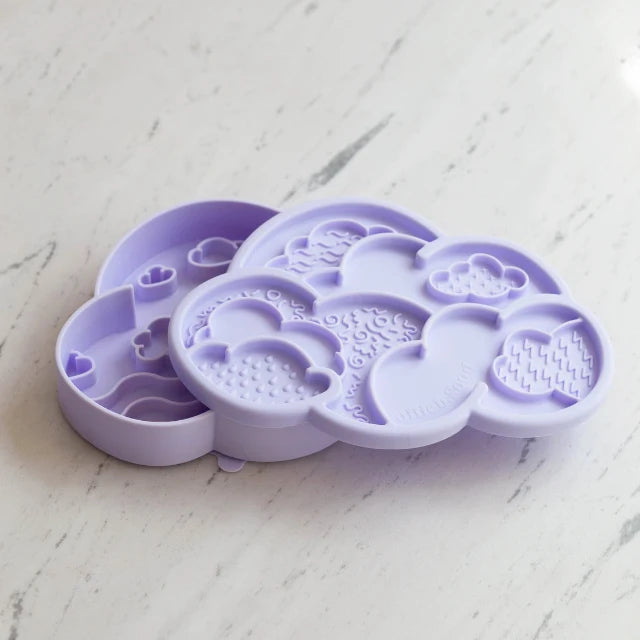 Cloud nine lick mat & lid | viola
