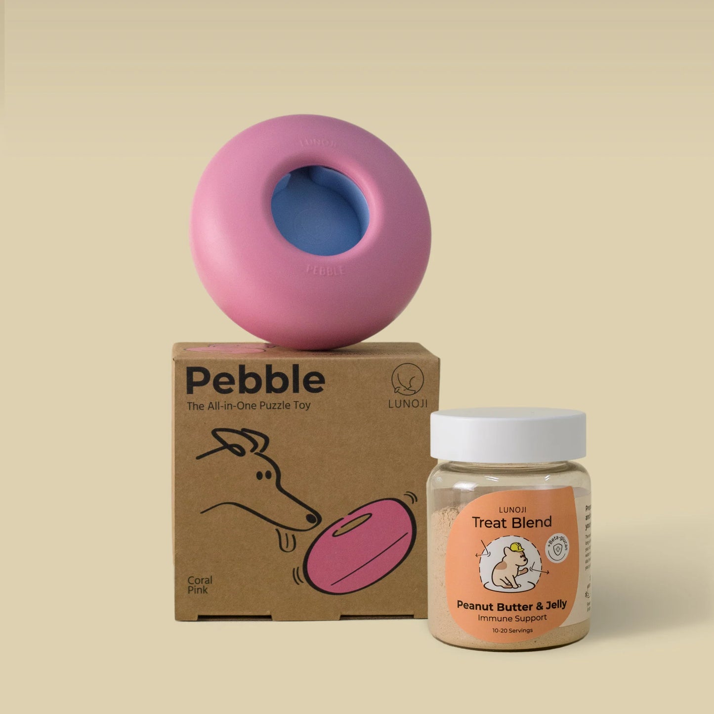 Pebble漏食玩具+狗狗營養雪糕粉