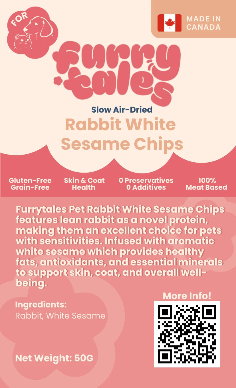 Rabbit white sesame chips 50g