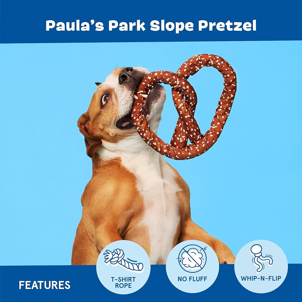 Barkbox Paula's Park Slope Pretzel Dog Toy