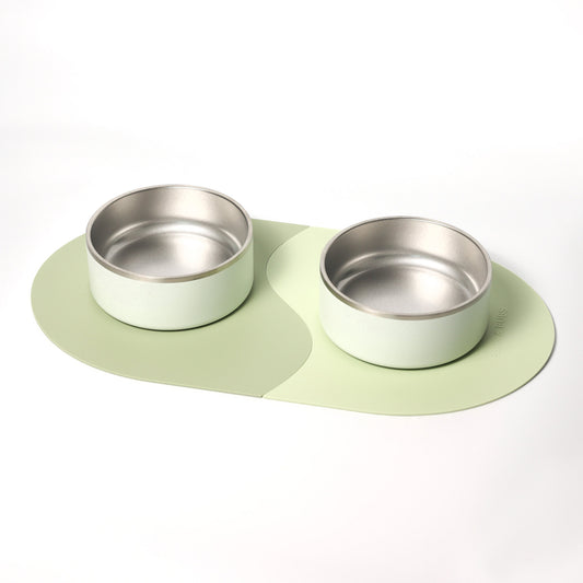 Pups & Bubs抹茶不鏽鋼碗拼圖餐墊套裝（預購）
