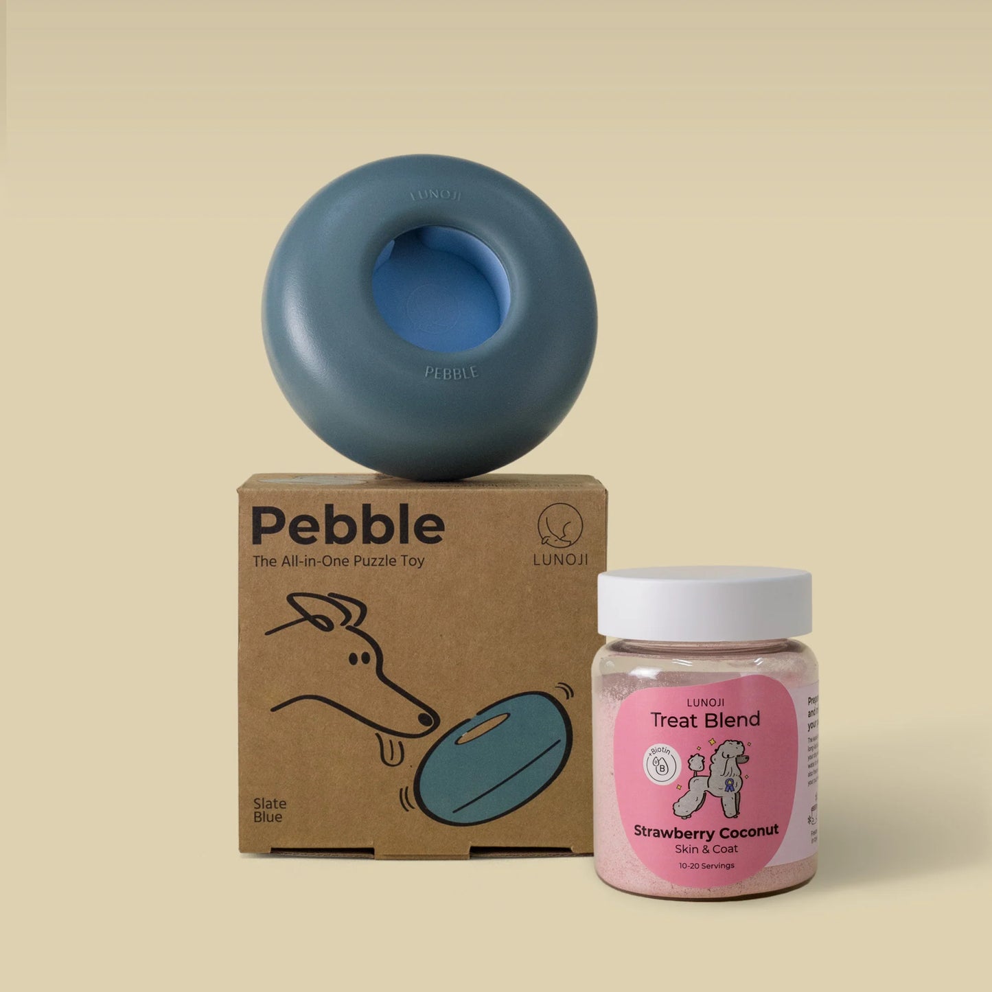 Pebble漏食玩具+狗狗營養雪糕粉