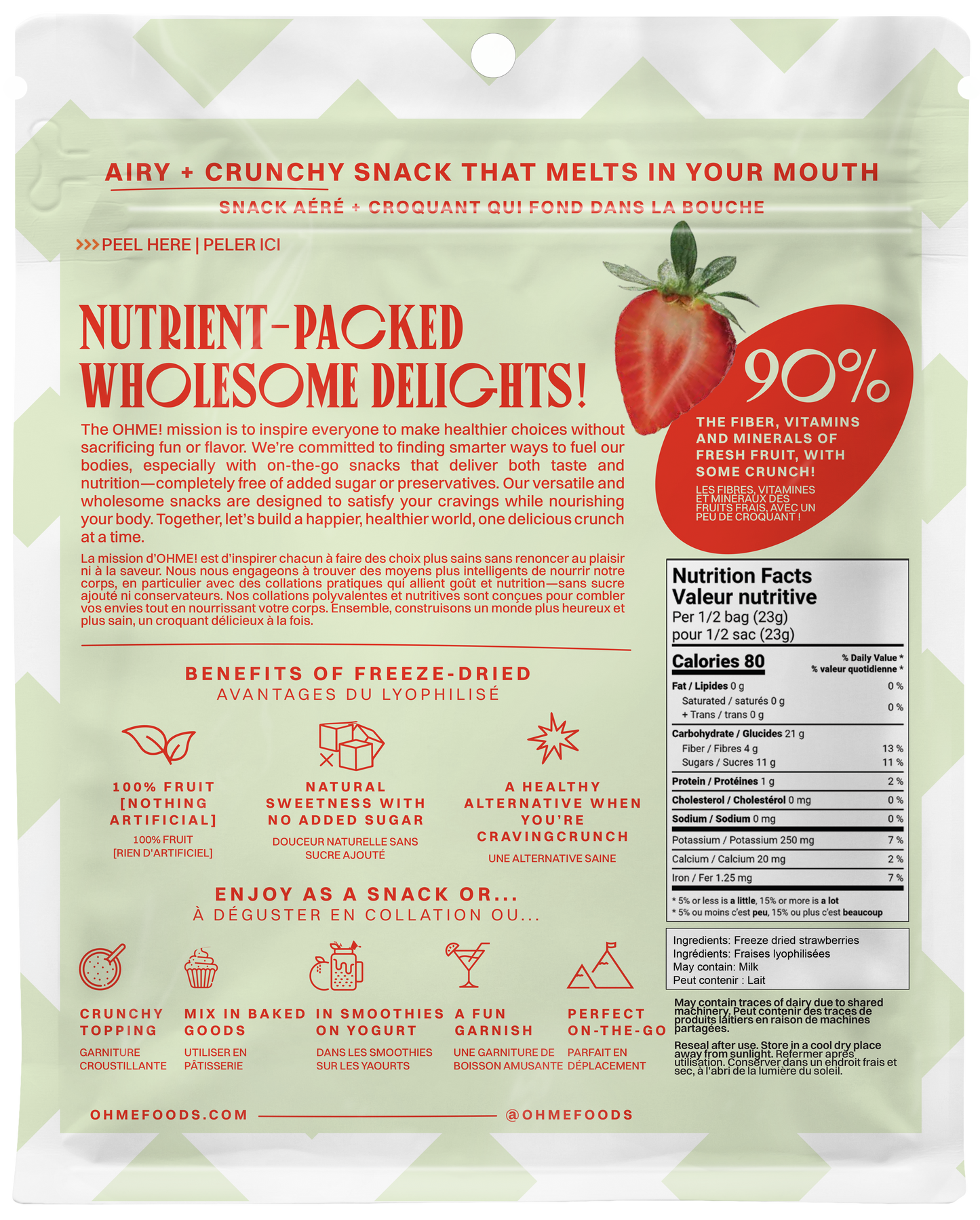 Freeze Dried Strawberries (Sliced) 46g