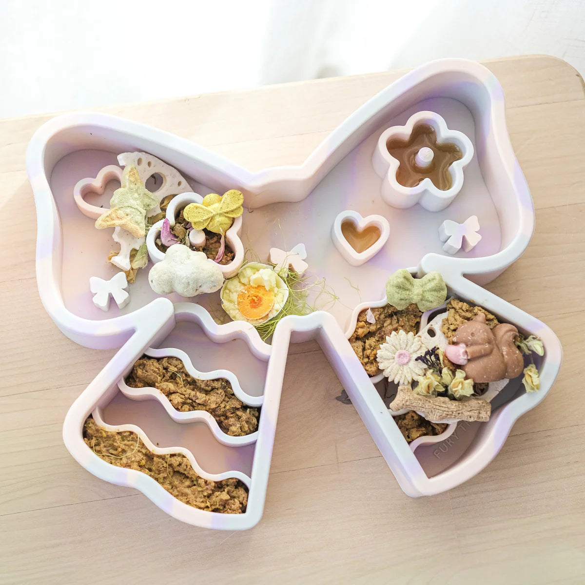 蝴蝶結慢食墊 — 棉花糖