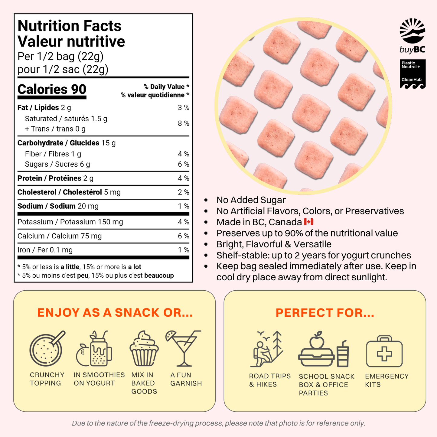 Freeze Dried Strawberry Yogurt Crunch 44g