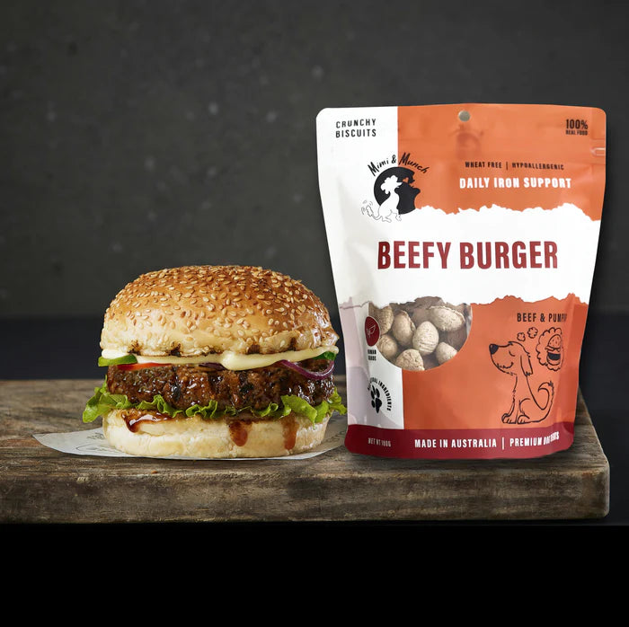 Beefy Burger Natural Dog Treats 90g