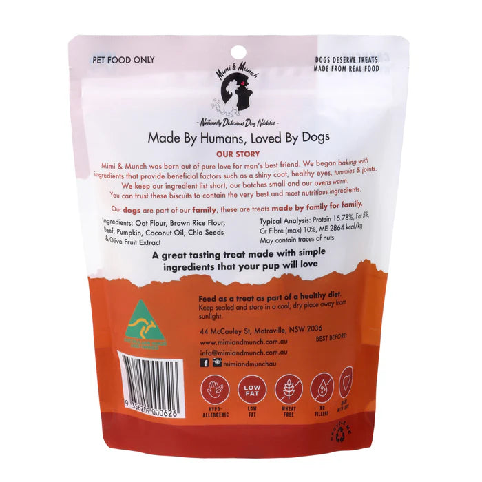 Beefy Burger Natural Dog Treats 90g