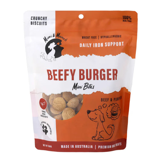 Mimi&Munch 牛肉漢堡味純天然狗狗零食 90克