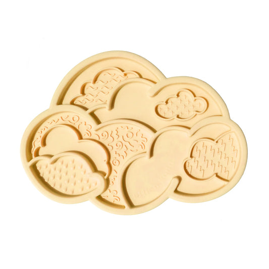 Cloud nine lick mat & lid | clementine