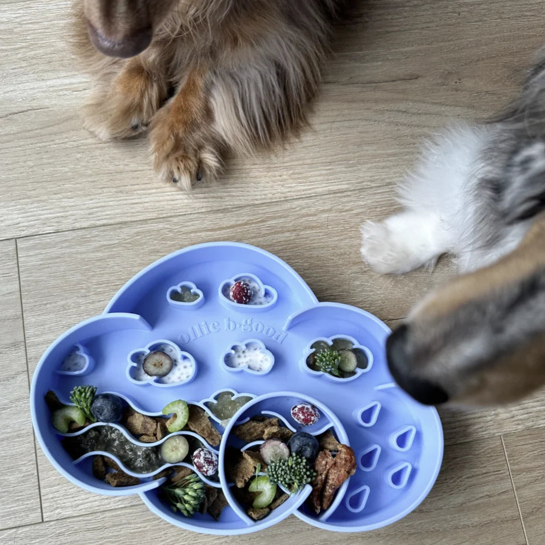 Cloud slow feeder bowl | butterfly pea
