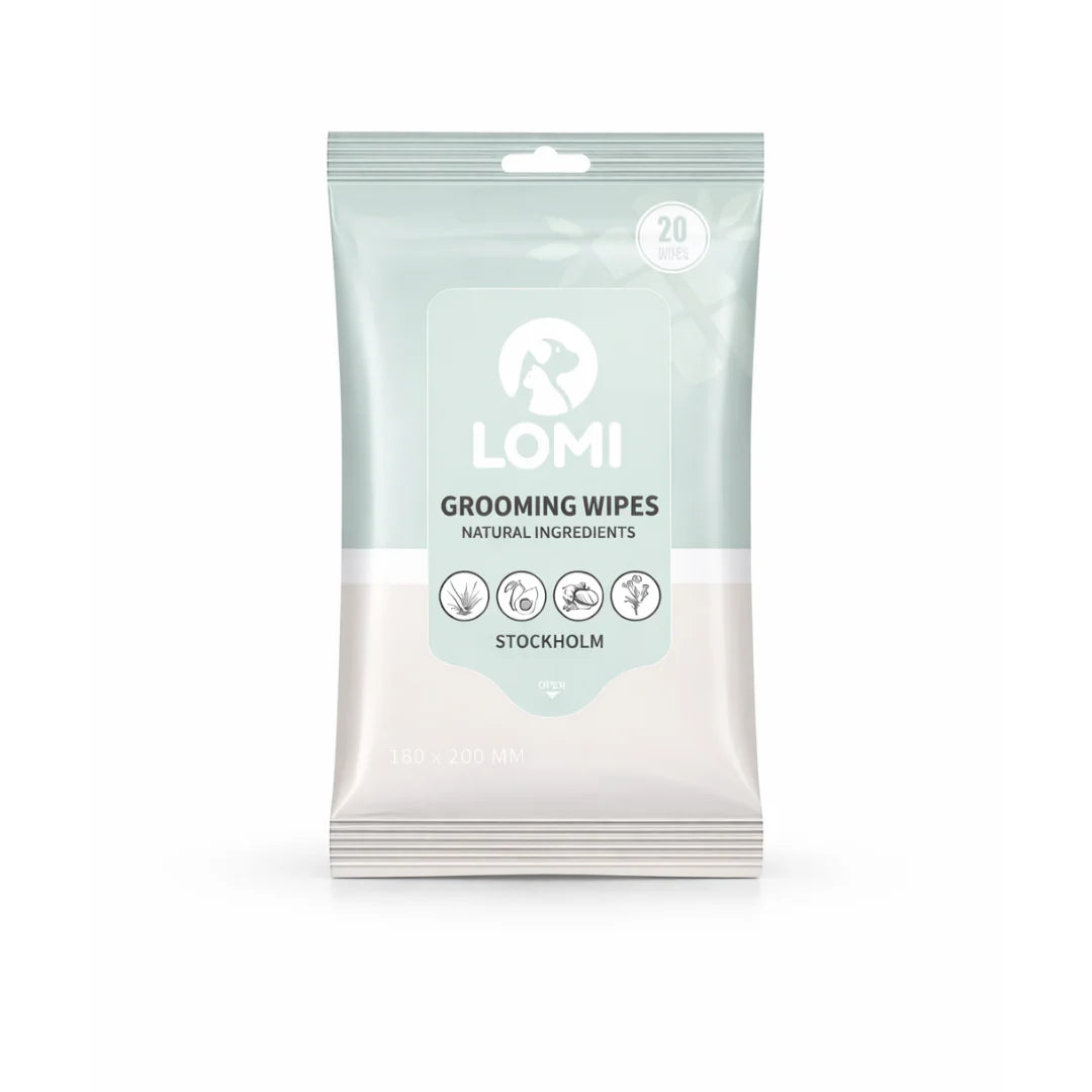 瑞典Lomi蘆薈洋甘菊犬貓專用濕巾 20片裝