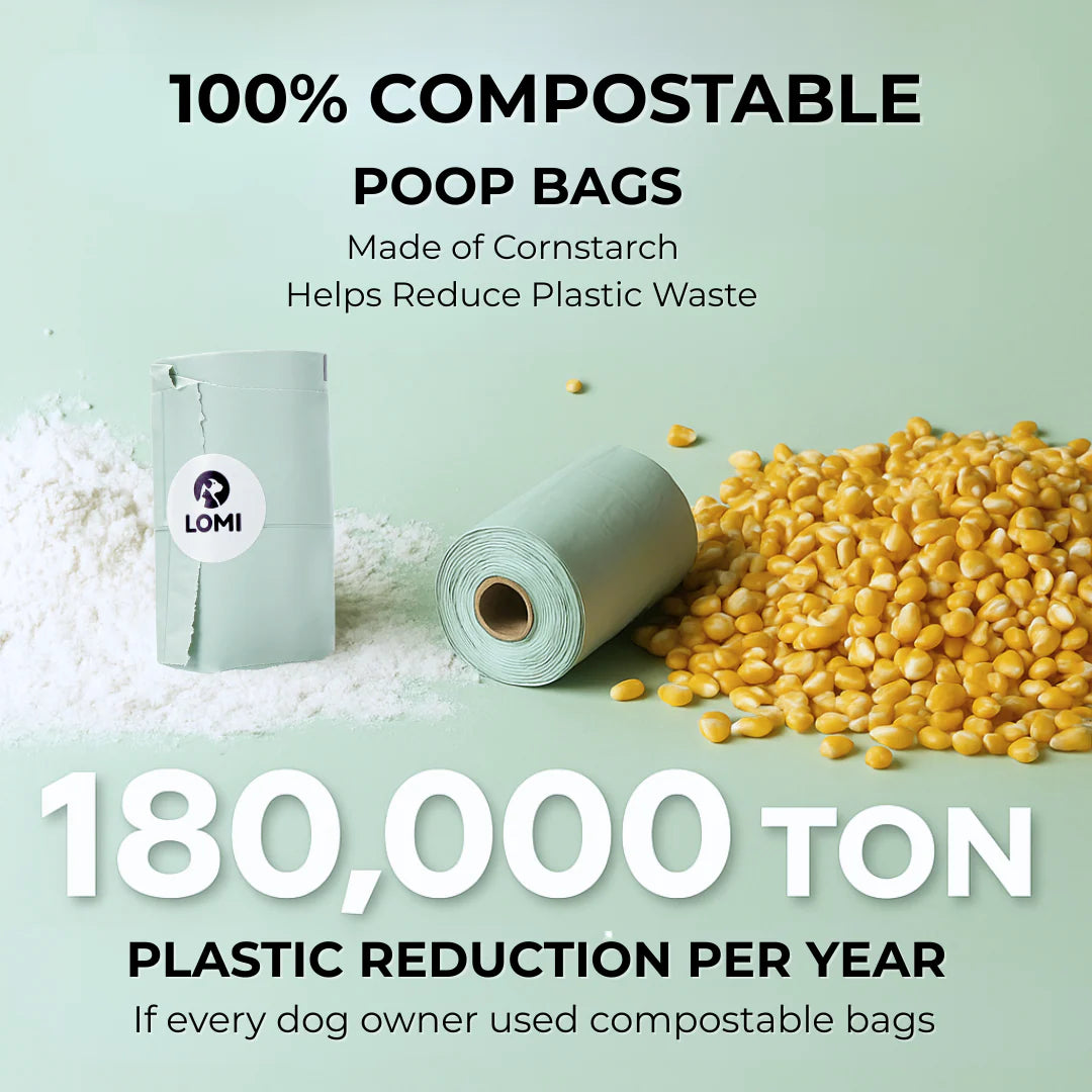 瑞典Lomi環保可分解寵物拾便袋60個裝