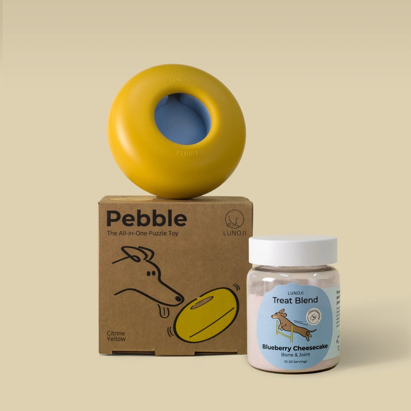 Pebble漏食玩具+狗狗營養雪糕粉
