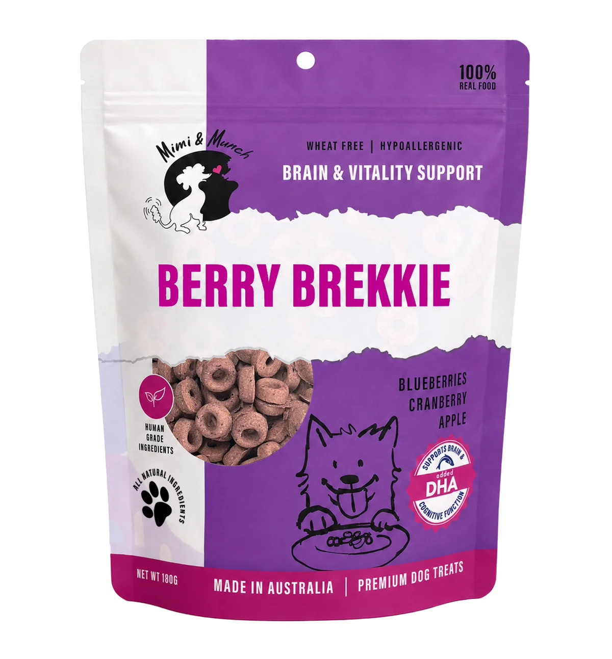 Berry Brekkies 天然狗狗零食180g(促進腦部發展)