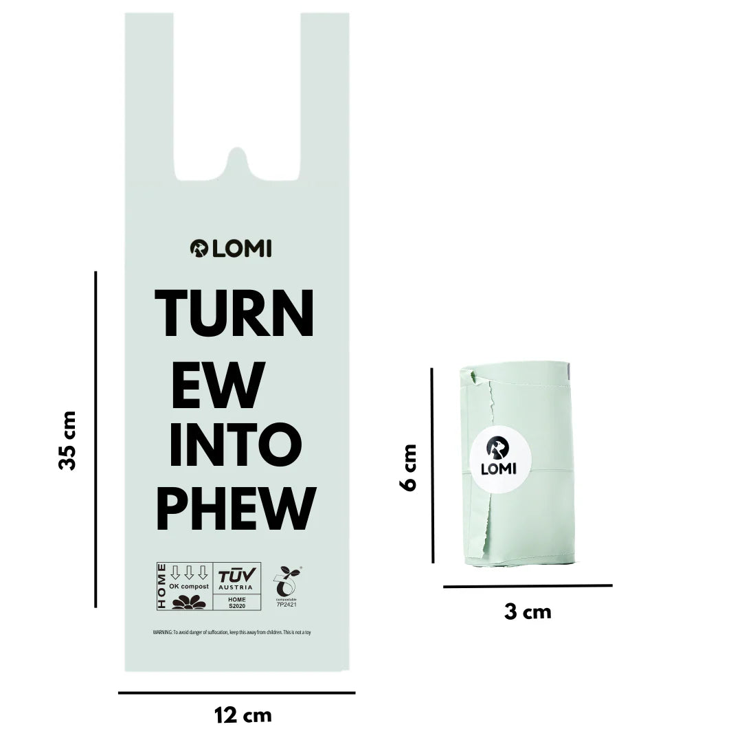 瑞典Lomi環保可分解寵物拾便袋60個裝