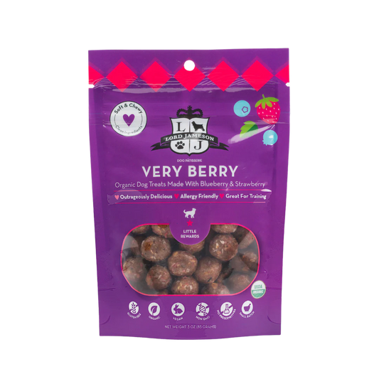 （預購) Lord Jameson小粒混合莓味有機狗狗零食85g